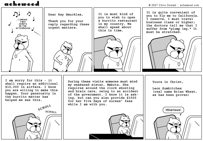 achewood March 9, 2007